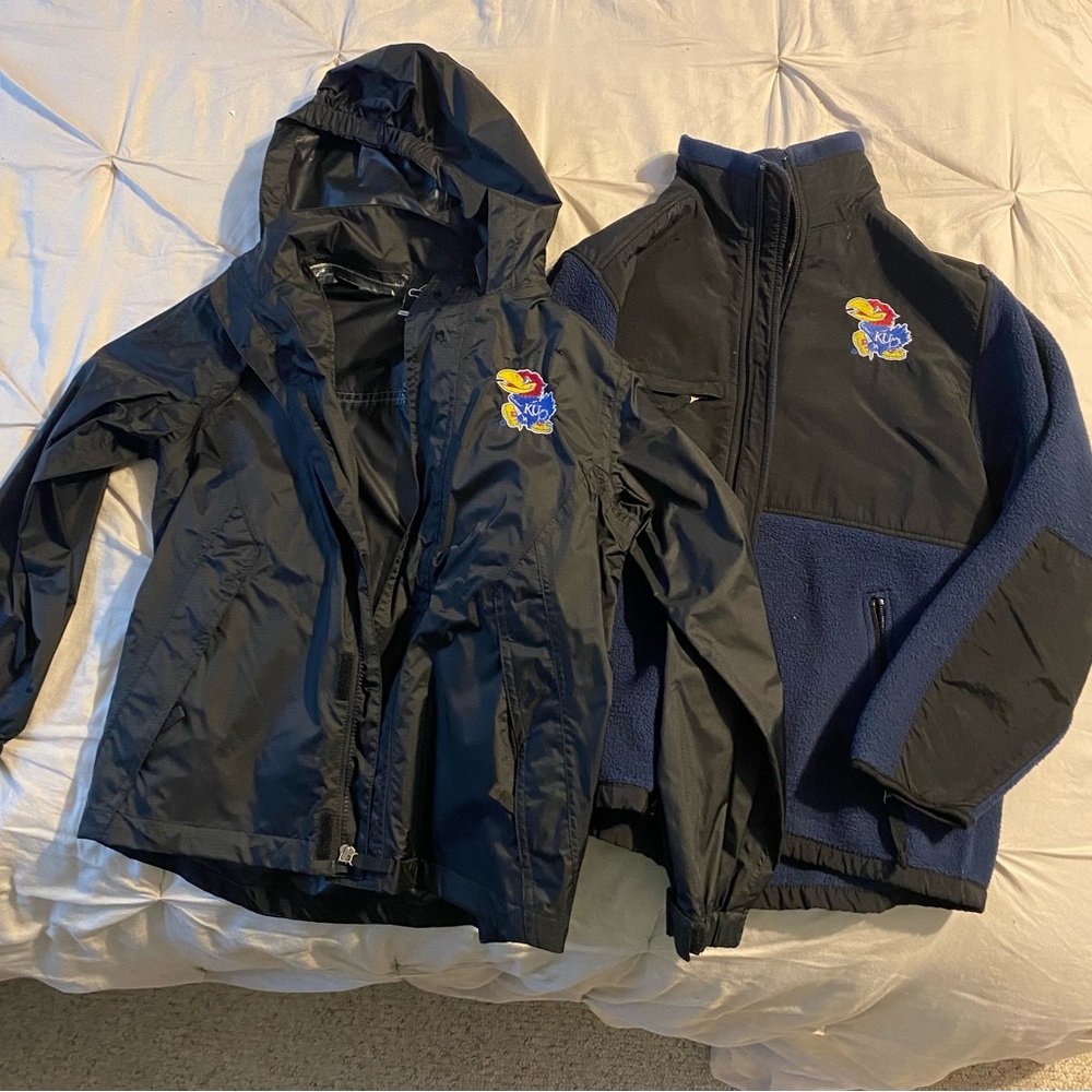 2 kids jayhawk jackets youth medium 10-12